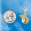 Gold-tone Capital Letter - J - Pebble Disc - Gold-tone Plated Clip on Charm with Mini Year 2026 Jewelry Ideas and Examples