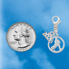 Field Hockey Player Silhouette in 1/2'' Disc - Silver Plated Clip on Charm with Mini Year 2026 Jewelry Ideas and Examples