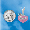 Baby Girl Pink Heart with Baby Feet - Silver Plated Clip on Charm with Mini Year 2026 Jewelry Ideas and Examples
