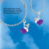 Silver Plated Purple Heart with Nurse Hat - Silver Plated Clip on Charm with Mini Year 2026