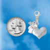 Silver Plated Nurse's Prayer Heart - Healing Hand - Silver Plated Clip on Charm with Mini Year 2026 Jewelry Ideas and Examples