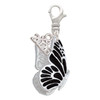 Silver Plated Large Black Flying Butterfly - Silver Plated Clip on Charm with Mini Year 2026: Year to Remember Jewelry Gift - Celebrations