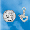 Silver Plated Crystal Open Heart - Silver Plated Clip on Charm with Mini Year 2026 Jewelry Ideas and Examples