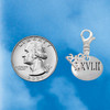 Marathon Roman Numeral - Silver Plated Clip on Charm with Mini Year 2026 Jewelry Ideas and Examples