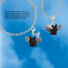 Black Flying Pig with Wings - Silver Plated Clip on Charm with Mini Year 2026