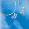 Silver Plated Lil Sister in Open Heart - 5/8'' - Silver Plated Clip on Charm with Mini Year 2026