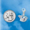 Silver Plated Little Bird Initial - Y - Silver Plated Clip on Charm with Mini Year 2026 Jewelry Ideas and Examples