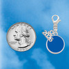 Silver Plated Small Royal Blue Enamel Disc - Silver Plated Clip on Charm with Mini Year 2026 Jewelry Ideas and Examples