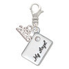 Silver Plated My Angel Envelope - Silver Plated Clip on Charm with Mini Year 2026: Year to Remember Jewelry Gift - Celebrations