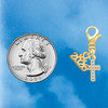 Gold-tone Small Crystal Cross - Gold-tone Plated Clip on Charm with Mini Year 2026 Jewelry Ideas and Examples