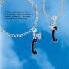 Silver Plated Black Telephone - Silver Plated Clip on Charm with Mini Year 2026