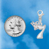 Medium Lucky 7 - Silver Plated Clip on Charm with Mini Year 2026 Jewelry Ideas and Examples