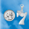 Silver Plated Large Lucky 7 - Silver Plated Clip on Charm with Mini Year 2026 Jewelry Ideas and Examples