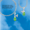 Lime Green Easter Egg with Color Crystal Band - Silver Plated Clip on Charm with Mini Year 2026