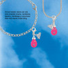 Hot Pink Easter Egg with Color Crystal Dots - Silver Plated Clip on Charm with Mini Year 2026