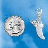 Silver Plated Enamel White Tooth - Silver Plated Clip on Charm with Mini Year 2026 Jewelry Ideas and Examples