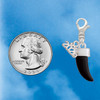 Silver Plated Enamel Black Tooth - Silver Plated Clip on Charm with Mini Year 2026 Jewelry Ideas and Examples
