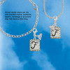Silver Plated Pebble Border Initial - F - Silver Plated Clip on Charm with Mini Year 2026