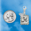 Silver Plated Pebble Border Initial - H - Silver Plated Clip on Charm with Mini Year 2026 Jewelry Ideas and Examples