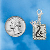 Silver Plated Pebble Border Initial - & - Silver Plated Clip on Charm with Mini Year 2026 Jewelry Ideas and Examples