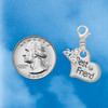 Silver Plated Large ''Best Friend'' Heart - Silver Plated Clip on Charm with Mini Year 2026 Jewelry Ideas and Examples