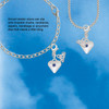 Silver Plated Large September - Blue Crystal Heart - Silver Plated Clip on Charm with Mini Year 2026