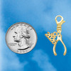 Gold-tone Wishbone - Gold-tone Plated Clip on Charm with Mini Year 2026 Jewelry Ideas and Examples