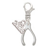 Silver Plated Wishbone - Silver Plated Clip on Charm with Mini Year 2026: Year to Remember Jewelry Gift - Celebrations