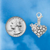 Silver Plated Pebble Heart - Silver Plated Clip on Charm with Mini Year 2026 Jewelry Ideas and Examples