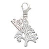 Silver Plated Medium Tree of Life - Silver Plated Clip on Charm with Mini Year 2026: Year to Remember Jewelry Gift - Celebrations