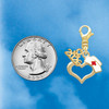 Gold-tone Open Heart with Nurse Hat - Gold-tone Plated Clip on Charm with Mini Year 2026 Jewelry Ideas and Examples