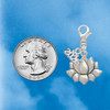 Medium Lotus Flower - Silver Plated Clip on Charm with Mini Year 2026 Jewelry Ideas and Examples