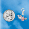 Silver Plated Mini Pink Flying Pig - Silver Plated Clip on Charm with Mini Year 2026 Jewelry Ideas and Examples