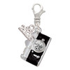 Silver Plated Black Camera - Silver Plated Clip on Charm with Mini Year 2026: Year to Remember Jewelry Gift - Celebrations