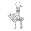 Silver Plated Crystal Chai - Silver Plated Clip on Charm with Mini Year 2026: Year to Remember Jewelry Gift - Celebrations