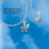 Silver Plated Small Antiqued Crystal Butterfly - Silver Plated Clip on Charm with Mini Year 2026