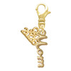 Gold-tone Small Mom Script - Gold-tone Plated Clip on Charm with Mini Year 2026: Year to Remember Jewelry Gift - Celebrations