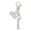 Silver Plated Small Coach Script - Silver Plated Clip on Charm with Mini Year 2026: Year to Remember Jewelry Gift - Celebrations