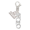 Silver Plated Small YOLO - Silver Plated Clip on Charm with Mini Year 2026: Year to Remember Jewelry Gift - Celebrations