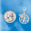 Silver Plated Tree of Life Cutout - Silver Plated Clip on Charm with Mini Year 2026 Jewelry Ideas and Examples