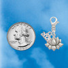 Silver Plated Small Lotus Flower - Silver Plated Clip on Charm with Mini Year 2026 Jewelry Ideas and Examples