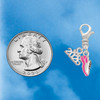 Silver Plated Mini Hot Pink Running Shoe - Silver Plated Clip on Charm with Mini Year 2026 Jewelry Ideas and Examples