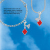 Silver Plated Card Suit - Red Diamond - Silver Plated Clip on Charm with Mini Year 2026