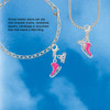 Silver Plated 3-D Hot Pink Ice Skate - Silver Plated Clip on Charm with Mini Year 2026