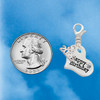 Silver Plated Large Happy Birthday Heart - Silver Plated Clip on Charm with Mini Year 2026 Jewelry Ideas and Examples