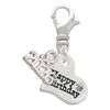 Silver Plated Small Happy Birthday Heart - Silver Plated Clip on Charm with Mini Year 2026: Year to Remember Jewelry Gift - Celebrations