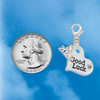Silver Plated Large Good Luck Heart - Silver Plated Clip on Charm with Mini Year 2026 Jewelry Ideas and Examples