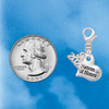 Silver Plated Small Matron of Honor Heart - Silver Plated Clip on Charm with Mini Year 2026 Jewelry Ideas and Examples