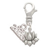Silver Plated Mini Lotus - Silver Plated Clip on Charm with Mini Year 2026: Year to Remember Jewelry Gift - Celebrations