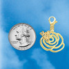 Gold-tone Large Rose Outline - Gold-tone Plated Clip on Charm with Mini Year 2026 Jewelry Ideas and Examples